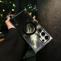 Étui magnétique antichoc en TPU+PC avec motif glacier brillant dégradé pour S26 Ultra S25 S24 FE S23 Plus
