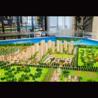 Modèle de planification de micro-ville urbaine 3D personnalisé pour l'immobilier Modèle d'échelle d'exposition résidentielle d'appartement d'hôtel pour le projet de villa