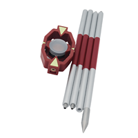 Accessoire pour station totale, équipement de topographie, mini-prisme en plastique haute précision avec micro-lentille et quatre poteaux, précision 0,1
