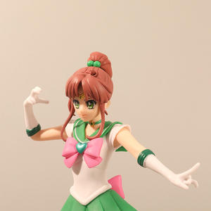 ฟิกเกอร์อนิเมะเซเลอร์มูน ซีเลอร์จูปิเตอร์ มาโกโตะ คิโนะ ท่าทางการต่อสู้ พร้อมอาวุธประจำตัว ชุดสีเขียว ฐานสีดำ สำหรับแฟนๆ - Product Image 5