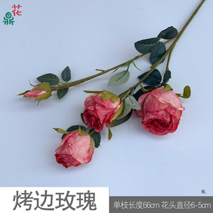 Rosas Artificiales de Seda, Flor Realista de Estilo Vintage, Decoración para el Hogar, Boda, Día de San Valentín, Arreglo de Mesa para Cafetería - Product Image 5