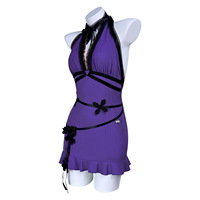 Disfraz de Cosplay de Tifa Lockhart del Anime Final Fantasy VII, Vestido de Noche Morado, Disfraz Sexy para Mujer Adulta, Carnaval, Navidad