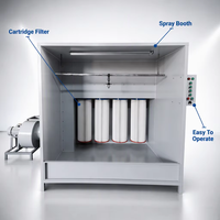 Nouvelle cabine de peinture manuelle à poudre contrôlée par PLC et machine de revêtement électrostatique avec fours de séchage/polymérisation - Équipement de peinture