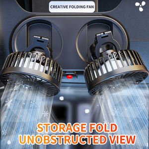 Ventilateur <span class=keywords><strong>de</strong></span> voiture pliable à 2 têtes et 3 vitesses en PP, 5V/12V/24V, mini ventilateur USB pour tableau <span class=keywords><strong>de</strong></span> bord, gain <span class=keywords><strong>de</strong></span> place, pales <span class=keywords><strong>de</strong></span> 4 pouces - Product Image 6