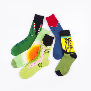 Đảm Bảo Chất Lượng Thích hợp Giá Cá Sấu Cây Dừa Cá Mập Cho Phụ Nữ Ấm Áp Dễ Thương Vớ Đầy Màu Sắc Phim Hoạt Hình Vớ - Product Image 2