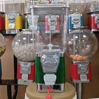Distributeur automatique de bonbons en vrac Commercial Square Globe Gumball Machine, à monnayeur, pour capsules et balles rebondissantes de 22 à 35 mm TR618S