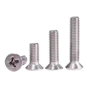 Flathead Phillips Screw 304 Stainless Steel 10-32 Fine Thread Countersunk Head Inch Standard For Communication Equipment - Product Image 1