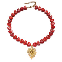 Collier en acier inoxydable en forme de cœur - Collier, bracelet et boucles d'oreilles luxueux et haut de gamme en forme de cœur - Ensemble de bijoux
