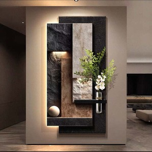 Décoration murale moderne de luxe pour intérieur, <span class=keywords><strong>peinture</strong></span> sur grès, culture de plantes, art décoratif - Product Image 4