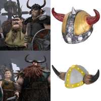 Casco Vikingo de Látex con Cuernos de Búfalo, Accesorios de Decoración para Fiestas, Disfraces, Máscaras de Halloween, Venta de Fábrica