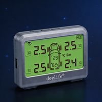 Sistema de Monitoreo de Presión de Neumáticos (TPMS) ODM MY77T con Energía Solar, 4 Sensores, 433MHz, Alarma de Presión y Temperatura en Tiempo Real, IP67