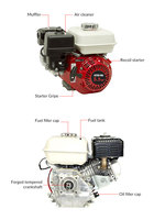 Moteur à essence 168FA 5,5 hp à 4 cylindres refroidi par Air en vente