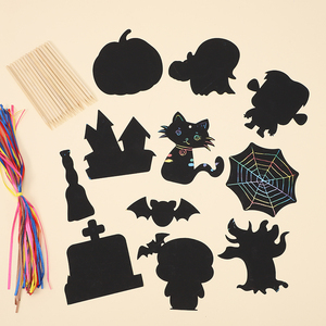 Set di 28 Pezzi di Carta da Grattare Colorata e Divertente, Biglietti e Regali Personalizzati per Halloween, Ispirazione Super Accesa per Bambini - Product Image 2