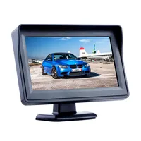Mini tv lcd de 4.3 polegadas 12v dc, monitor de entrada lcd com entrada rca para carro, monitor lcd com