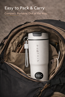 Bouilloire Électrique Portable Intelligente, Mini Chauffe-Eau de Voyage, Tasse Chauffante à Ébullition Rapide pour Hôtel, Voyage, Lait pour Bébé