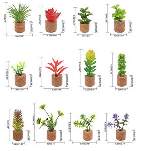 Miniature décorative très prisée : Plante d'aloe vera artificielle magnétique à clipser sur grille d'aération de voiture pour décoration intérieure - Product Image 6