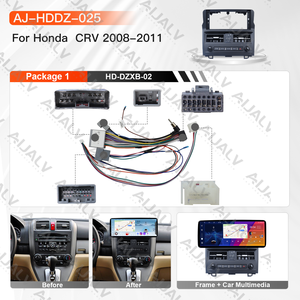 Kit Completo Adattatore per Cruscotto Auto <span class=keywords><strong>CRV</strong></span> 08-11, Cornice in ABS ad Alta Rigidità per Display Multimediale da 12,3 Pollici e Lettore DVD - Product Image 2