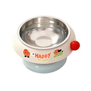 YACHIPET Cute Portable Round Cut <b>Plastic</b> Cat Bowl Non-slip Anti-black Chin High Feet Neck Protection <b>Letter</b> Print Pet Feeding - Product Image 6