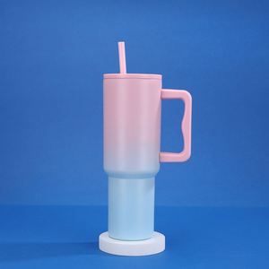 <b>40oz</b> Travel Car H4.0 <b>Handle</b> <b>Tumbler</b> Stainless Vacuum Mug Lid Straw Non-Slip ODM Custom Design - Product Image 1