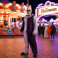 Costume de cosplay d'Halloween pour personnage Echo Clown, salissures de sang, combinaison unisexe adulte en polyester, masque, performance scénique TV/Film