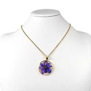 Collar de Resina con Flores Secas para Regalo de San Valentín, Colgante Creativo con Flores Reales, Joyería de Moda, <span class=keywords><strong>Flor</strong></span> del Mes de Nacimiento - Product Image 4