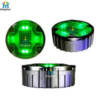Borne de signalisation routière solaire LED de qualité ingénierie pour charges lourdes, super résistante à la pression, clignotante jaune, marqueur de voie IP65 en aluminium moulé sous pression