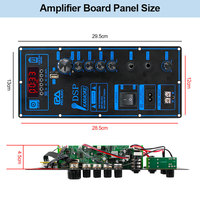 Module amplificateur numérique MP3 VIRE, carte d'amplification de puissance 8-18 pouces avec entrée microphone et guitare pour haut-parleur
