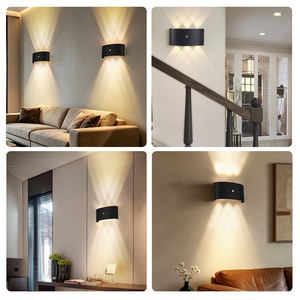Lámparas de Pared Modernas para Interiores con Carcasa de ABS de Ahorro de Energía, Iluminación Arriba y Abajo, con Logotipo Personalizado, Gran Venta - Product Image 2