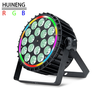 Nouvelle Lampe LED Par Plate avec Anneau LED 18x6W RGBWA UV 6-en-1, Projecteur LED Par DMX512 pour Éclairage Scénique d'Église, DJ, Fête, Bar, Spectacle