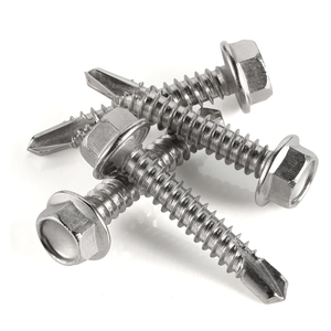 M4.2 M4.8 M5.5 M6.3 #8 #10 #12 #14 in acciaio inox 410 viti autofilettanti testa esagonale rondella vite autoforante per lamiera - Product Image 3