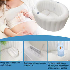 Bassin de naissance gonflable OEM blanc pour bébé, conforme EN71, en PVC, pour accouchement à domicile, avec doublure, pompe électrique et rangement - Product Image 5