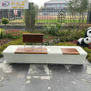 New Magic Stone Custom Concrete Flower Bed Bench 3cm Thick Corrosion Resistant <b>Garden</b> Ornament - Product Image 3