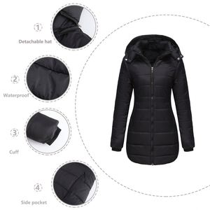 Veste en coton épais à manches longues, parka chaude pour femme, automne-hiver - Product Image 2