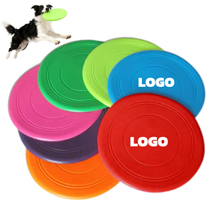 Juguete de Entrenamiento para Mascotas con Logotipo Personalizado de Fábrica, Discos Voladores de Goma Suave para Perros, Juguetes Interactivos para Perros, Resistentes a Mordidas - Product Image 1