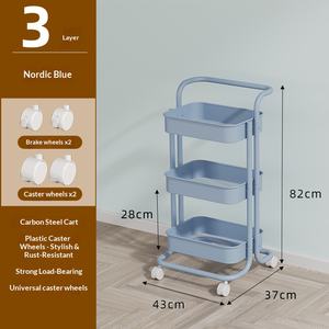 Carrello Portaoggetti per Casa, Contenitore per Acqua, Organizzatore per Cosmetici da Camera, Scaffale per Frutta e Verdura da Soggiorno - Product Image 4