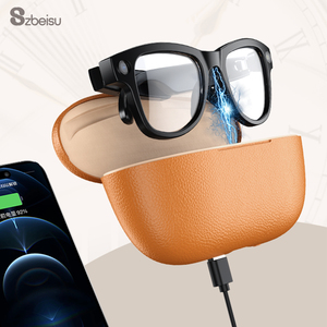 Occhiali Smart M02 con custodia di ricarica, batteria da 3600 mAh, fotocamera da 8 MP, foto, video, traduzione AI, ChatGPT, chiamate BT, musica - Product Image 1
