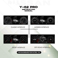 Nissan Patrol Y62 2008-2022 - Combiné d'instruments numérique LCD 12,3 pouces (tachymètre, compteur de vitesse, odomètre) avec fonction de maintien du kilométrage - Neuf, garantie 1 an