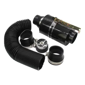 Universal Racing Carbon Fiber Cold Feed Induction Kit Carbon Fiber Air Intake Kit Air Filter Box with Fan