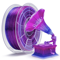 Filament PLA scintillant lavande ZIRO, bobine de plastique 1 kg 1,75 mm, dégradé scintillant PLA, filament pour imprimante 3D