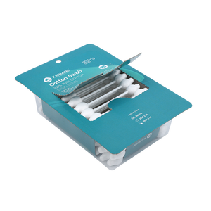 Coton-tiges double tête en forme de <span class=keywords><strong>gourde</strong></span> pour la sécurité des bébés, 55 pièces, bâtonnets fins en coton avec emballage sous blister - Product Image 6