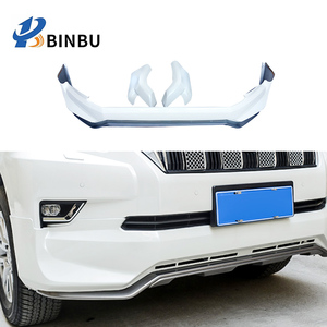 Para Toyota <span class=keywords><strong>Prado</strong></span> FJ150 parachoques delantero y trasero envolvente estilo original blanco perla kit de carrocería de reacondicionamiento 2018-2022 - Product Image 1