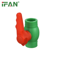 Valve en plastique IFAN Raccords PPR Couleur verte Raccord PPR Plomberie Vannes de système d'eau chaude et froide