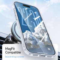 Coque de téléphone magnétique antichoc pour iPhone 17 Air 18 16 Pro Max en TPU + Acrylique effet peau + Cadre métallique Protection intégrale