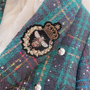 Costume deux pièces à carreaux pour filles, style anglais, veste de printemps 2022, pour enfants moyens et petits - Product Image 3