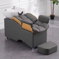 Fauteuil de lavage moderne avec bac en céramique pour salon de coiffure, chambre, salon, atelier - Pour le lavage des cheveux, haute qualité
