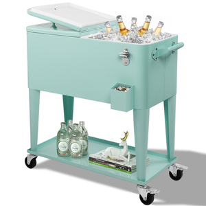 Caja de Plástico Rectangular Verde Menta 91x845x385cm Carro de Congelados - Product Image 5