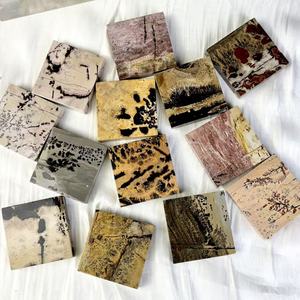 Placa Cuadrada de <span class=keywords><strong>Jaspe</strong></span> Dendrítico Natural Pulido con Diseño de <span class=keywords><strong>Paisaje</strong></span>, Precio de Fábrica, para Decoración Espiritual del Hogar - Product Image 1