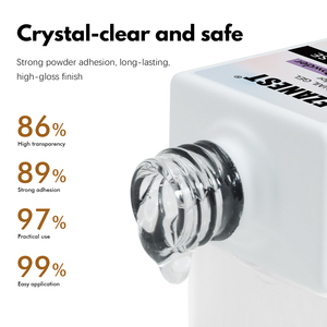 FZANEST Hema Tpo Free Gel <span class=keywords><strong>Top</strong></span> <span class=keywords><strong>Coat</strong></span> <span class=keywords><strong>pour</strong></span> Chrome Nail Powder <span class=keywords><strong>Effet</strong></span> <span class=keywords><strong>Miroir</strong></span> Nail Art Chrome Base Gel Vernis À Ongles DIY Home Salon Used - Product Image 5