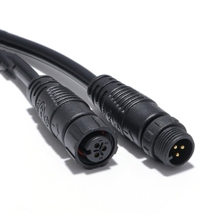 4-دبوس M12 ذكر وأنثى كابل دائري حلزوني محول سيارة IP68 ، مع 3-دبوس ، 5-دبوس و 6-دبوس - Product Image 3