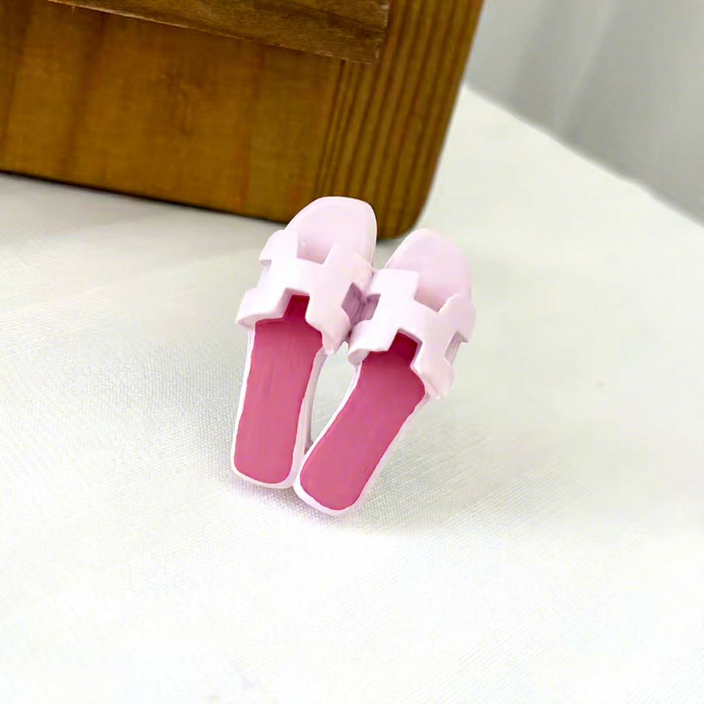 Pink rose slippers